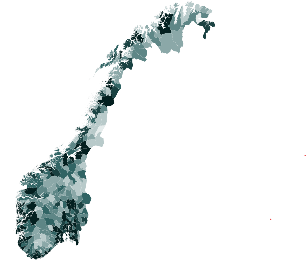 Kommunefordelte sysselsettingseffekter fra olje- og gassn&aelig;ringen